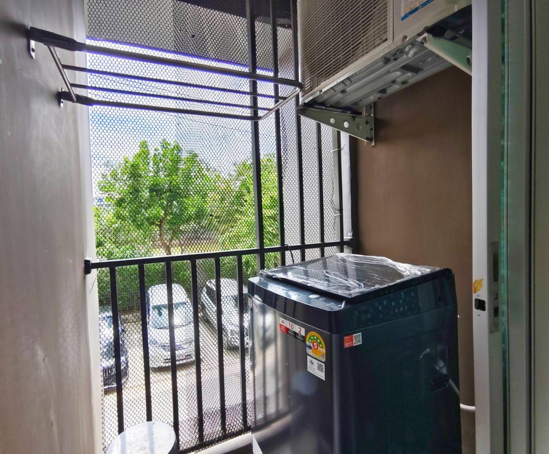 รูป ให้เช่าคอนโด D condo Abac Bangna Campus เฟอร์ฯครบ เครื่องใช้ไฟฟ้าครบ พร้อมหิ้วกระเป๋าเข้าอยู่ได้เลย ใกล้ ม.Abac บางนา - รูปที่ 10/11