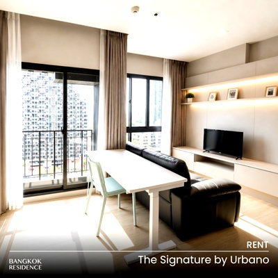 คอนโดให้เช่า : เช่าคอนโด 🌇The Signature by Urbano 1นอน 37ตร.ม. 25k 💚 ห้องสวย ว่างพร้อมเช่า ใกล้ BTS สะพานควาย 