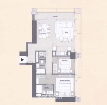 คอนโด 2 ห้องนอน ขาย ที่ นิทรรศน์ ลังสวน ชั้น 29 ใกล้ BTS ราชดำริ (ID 3083174)