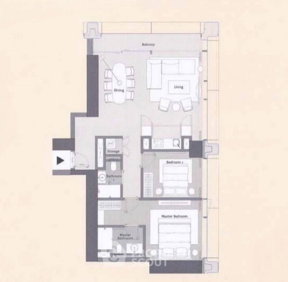 รูป คอนโด 2 ห้องนอน ขาย ที่ นิทรรศน์ ลังสวน ชั้น 29 ใกล้ BTS ราชดำริ (ID 3083174) - รูปที่ 1/9