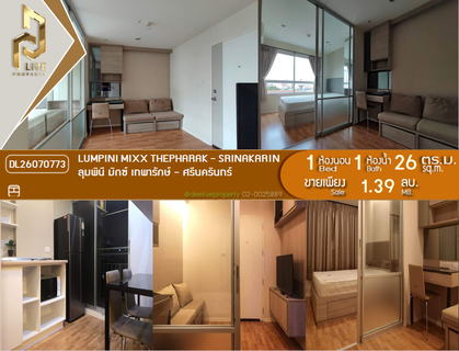 DL26070773 Condo for sale, Lumpini Mixx Thepharak - Srinakarin near -, ready to move in, call urgently 0653619502 LineID @952jdxxk