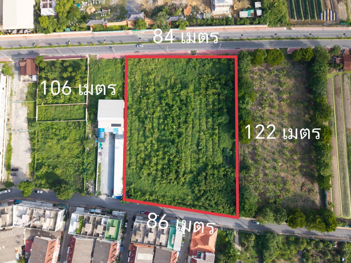 รูป ตรงข้ามวัดเล่งเน่ยยี่ 2 ใกล้เซ็นทรัลเวสต์เกต ขายที่ดินผังเมืองสีแดง 6 ไร่ 24 ตร.ว ติดถนน 2 ด้าน เหมาะ Community Mall และ Mixed Use - รูปที่ 14/15