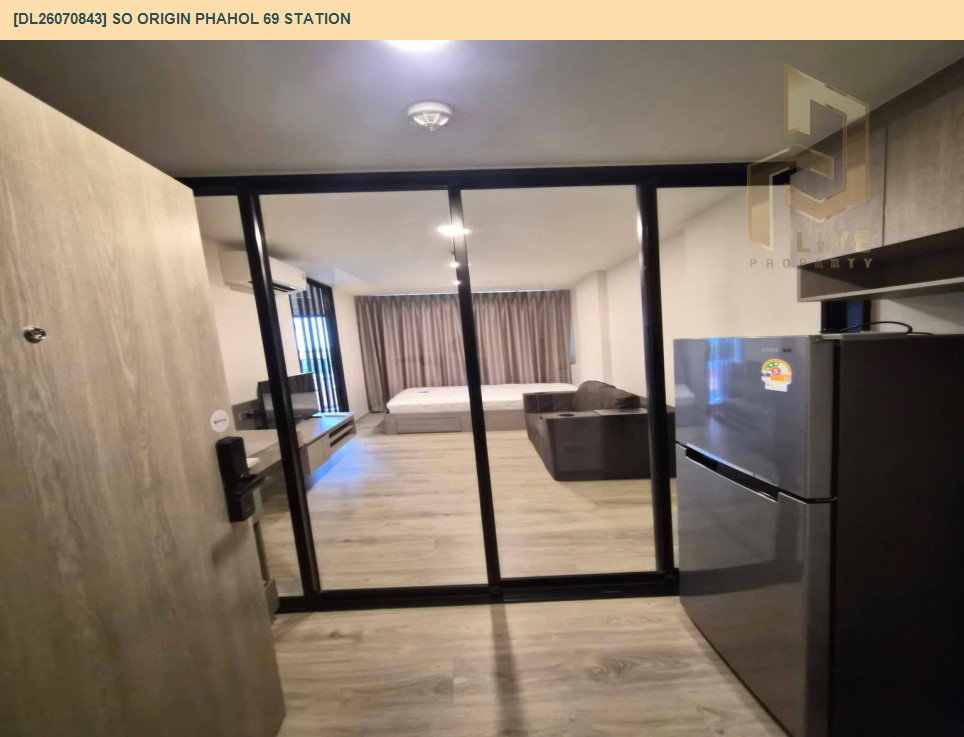 รูป DL26070843 ให้เช่าคอนโด โซ ออริจิ้น พหลฯ 69 สเตชั่น (SO Origin Phahol 69 Station) ใกล้ - พร้อมเข้าอยู่ โทรด่วน 0638692663 LineID @952jdxxk - รูปที่ 2/6