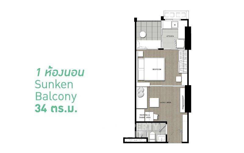 รูป คอนโด 1 ห้องนอน 35 ตร.ม. ให้เช่า U Delight Residence Riverfront Rama 3 (ID 3084383) - รูปที่ 14/14