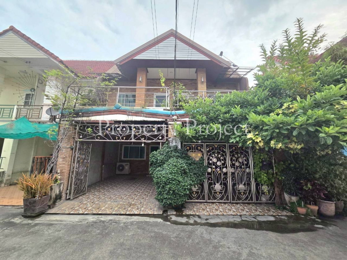 ทาวน์เฮ้าส์ 2 หลังทะลุกัน ริมสวนธนานนท์ ราชพฤกษ์-ท่าอิฐ 