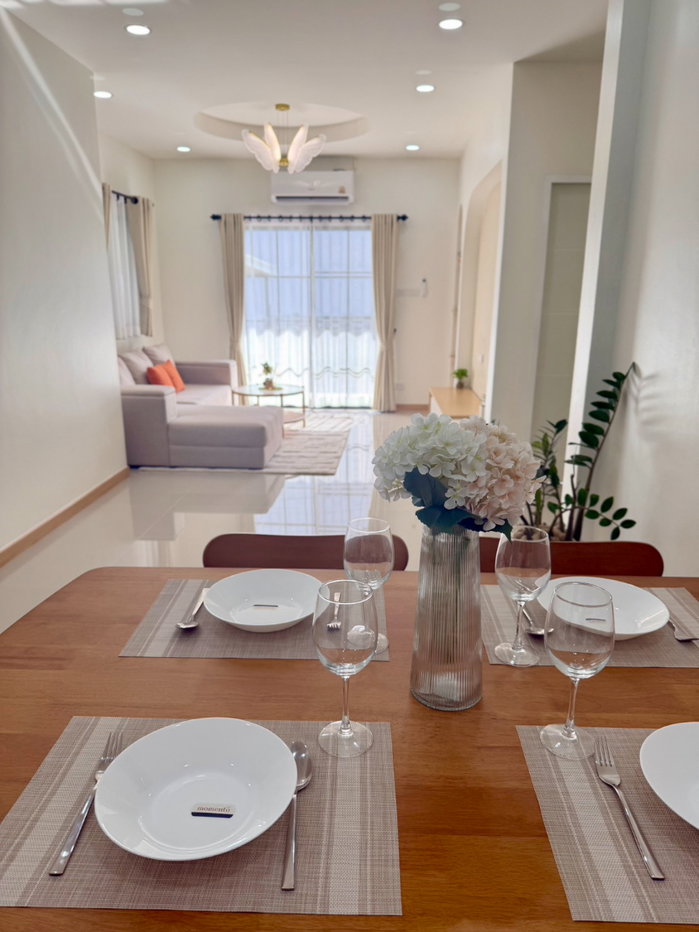 รูป  ให้เช่า 🏡 บ้านเดี่ยวชั้นเดียว 3 ห้องนอน พร้อมเฟอร์นิเจอร์ครบ ทำเลรวมโชค เชียงใหม่  #A4-H0595 - รูปที่ 21/37