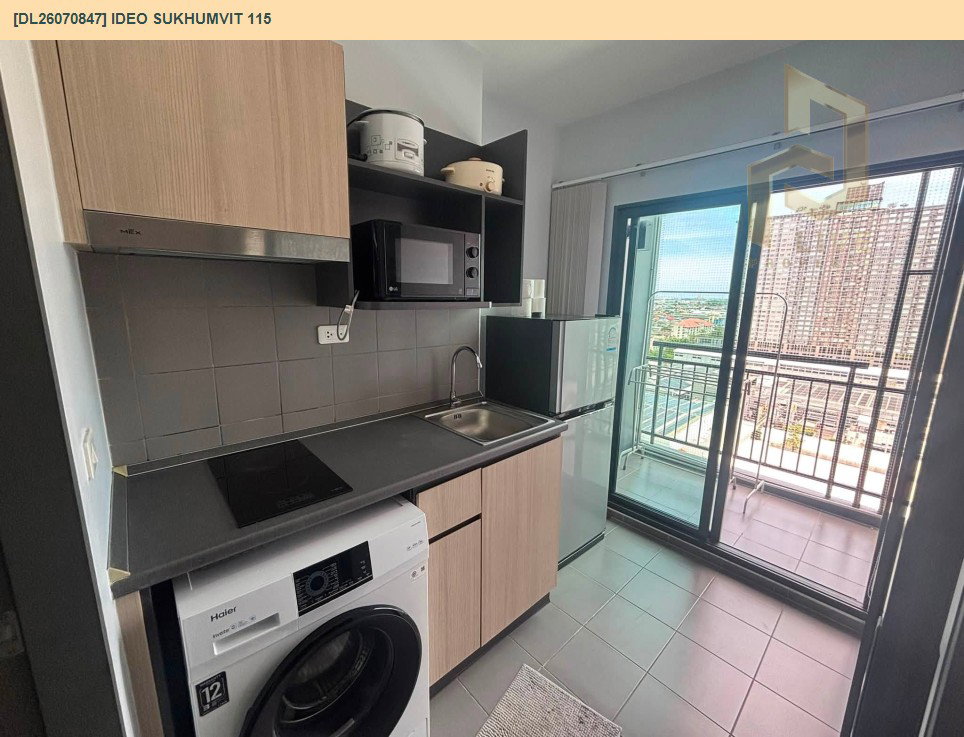 รูป DL26070847 ให้เช่าคอนโด ไอดีโอ สุขุมวิท 115 (IDEO Sukhumvit 115 ) ใกล้ BTS ปู่เจ้า พร้อมเข้าอยู่ โทรด่วน 0653619502 LineID @952jdxxk - รูปที่ 4/6