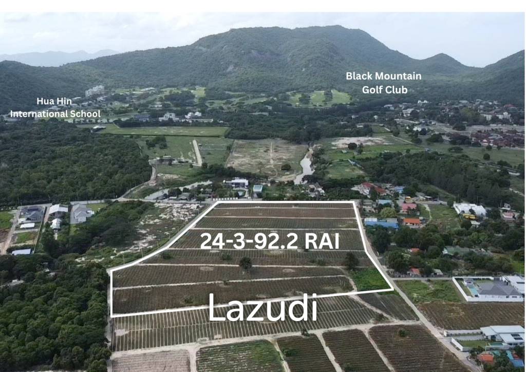 รูป ที่ดินเปล่า 24 ไร่ วิวภูเขา ทำเลใกล้สนามกอล์ฟ หัวหิน - รูปที่ 1/9