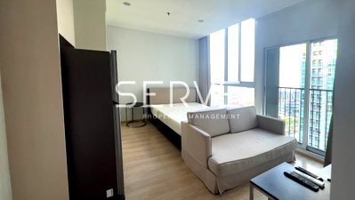 Condos for rent :  Corner Room Studio City View Fully Furnished Good Location Close to MRT Thailand Cultural Centre Station @  Noble Revolve Ratchada 2 