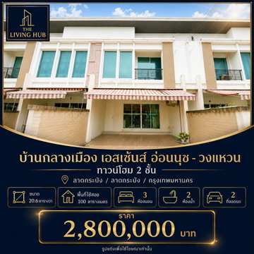 🔥 ทาวน์โฮม 2 ชั้น พร้อมเฟอร์นิเจอร์ครบ เพียง 2.8 ล้านบาท! 🔥