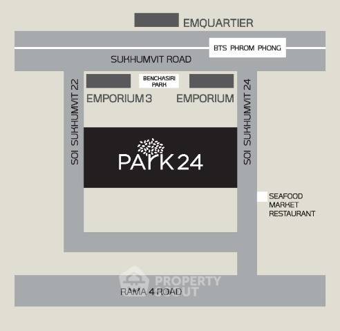 รูป 1 ห้องนอน Park Origin Phrom Phong ใกล้ BTS พร้อมพงษ์ (ID 373334) - รูปที่ 2/17