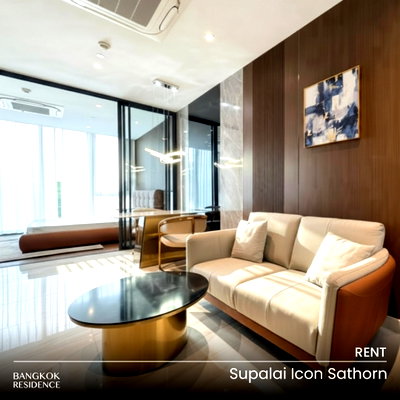 Condos for rent :  Rental Condo 💎 Supalai Icon Sathorn, 1BR 43 sq.m. 41K 🛌🏻 Beautiful Fully Furnished Unit, Near BTS Chong Nonsi 