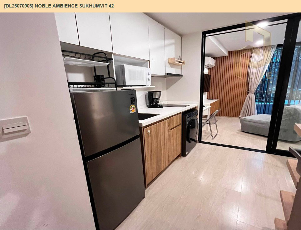 รูป DL26070906 ขายคอนโด โนเบิล แอมเบียนส์ สุขุมวิท 42 (Noble Ambience Sukhumvit 42) ใกล้ BTS เอกมัย พร้อมเข้าอยู่ โทรด่วน 0614453194 LineID @952jdxxk - รูปที่ 4/12