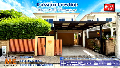 Houses for rent วิทยาลัยดุสิตธานี : For Rent Passorn Prestige Pattanakarn 38. 3 bed, 2 bath, ready to move in immediately. Close to Sukhumvit/ Thonglor and Thong Lo  (RBJ11-40)
