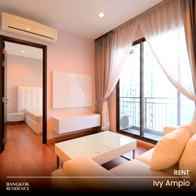 Condos for rent : Rental Condo 🌃 Ivy Ampio, 1BR 43.51 sq.m. 25K 💚 Available Now, Ready to Move In, Near MRT Thailand Cultural Centre 