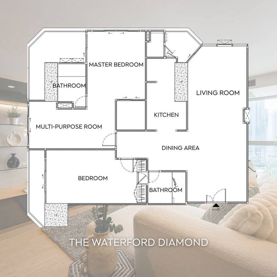 รูป Special Price 🔥ขาย The Waterford Diamond ห้องสวยมาก ตกแต่งสไตล์มินิมอล ชั้นสูง วิวเมือง ✨ DS3758 | Line @Dstay - รูปที่ 28/28