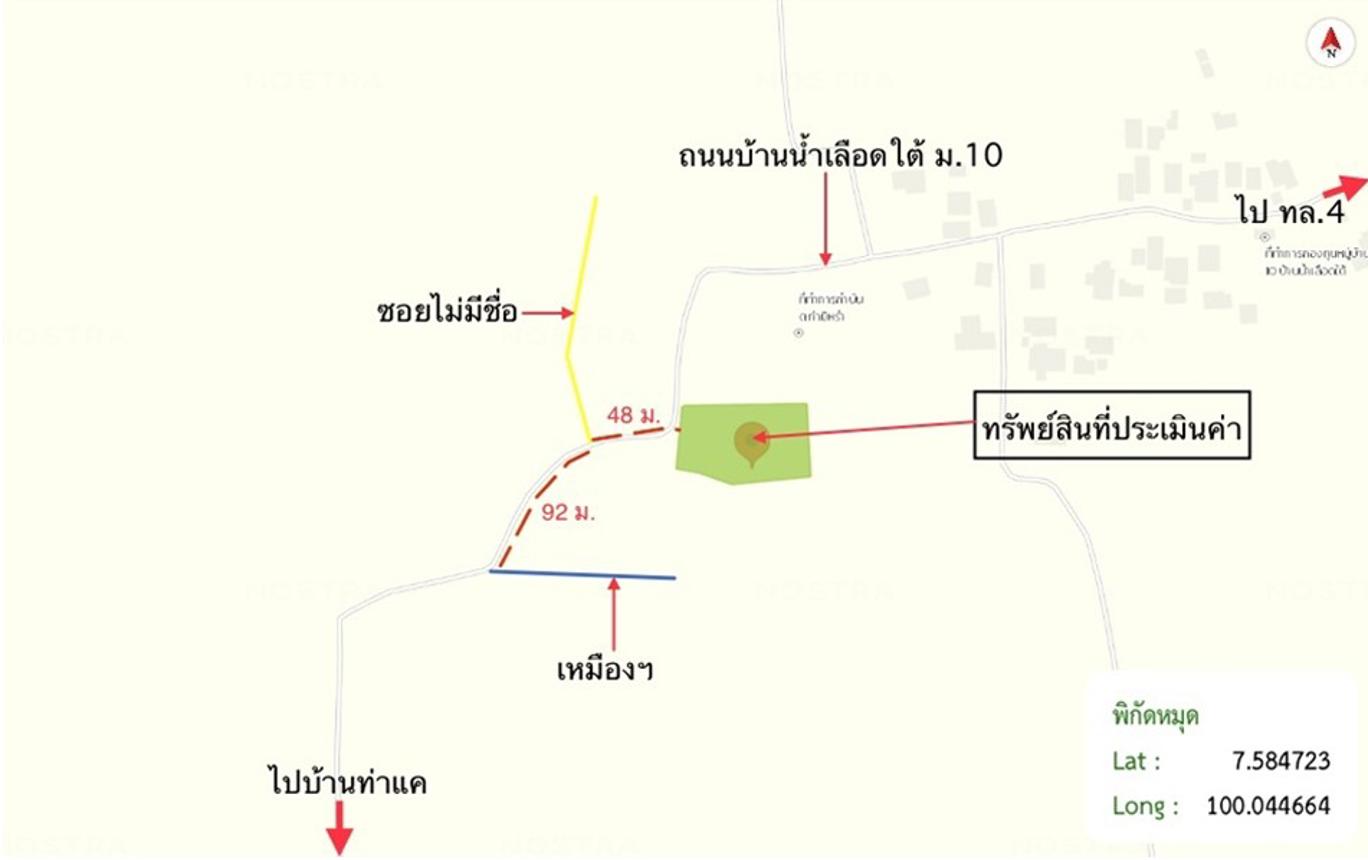 รูป ที่ดินว่างเปล่า 768 ตร.วา เมืองพัทลุง พัทลุง 2.7M - รูปที่ 13/14
