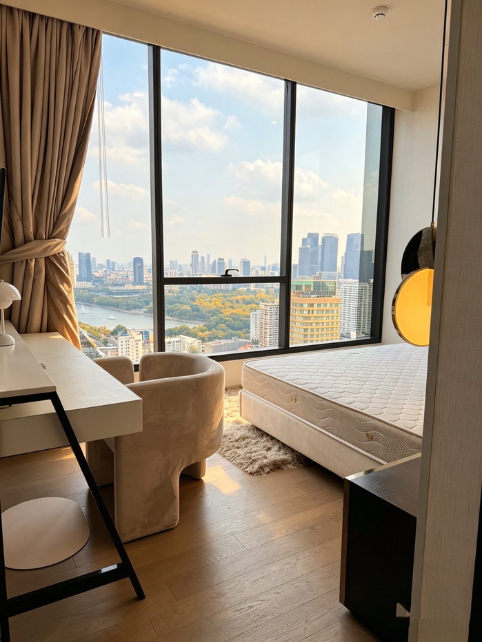 picture Luxury large room, only 200 meters from BTS Asoke/MRT Sukhumvit - 4/12
