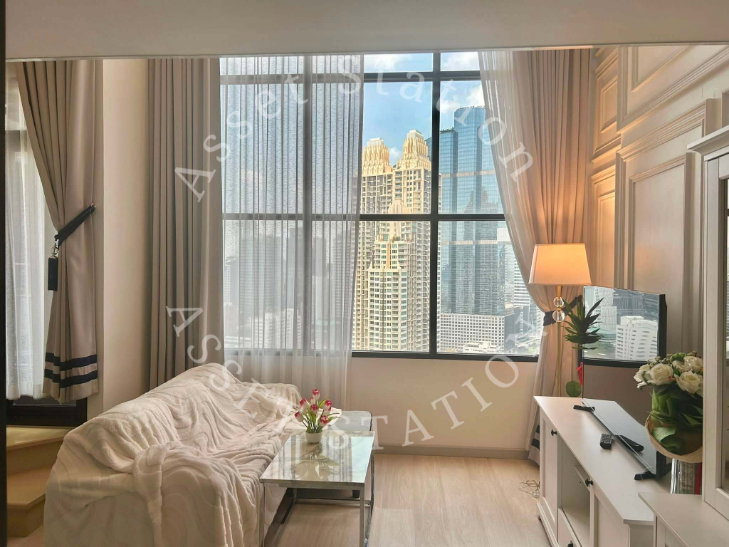 รูป 🏢พร้อมเข้าอยู่ KnightsBridge Prime Sathorn ห้อง Duplex แต่งครบชั้นสูงวิวเมือง ใกล้ BTS ช่องนนทรี🚅 - รูปที่ 1/11