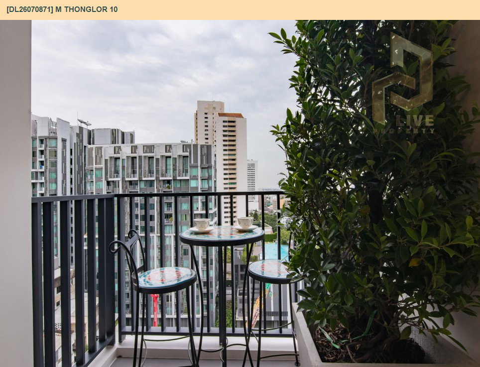 รูป DL26070871 ให้เช่าคอนโด เอ็ม ทองหล่อ 10 (M Thonglor 10) ใกล้ BTS เอกมัย พร้อมเข้าอยู่ โทรด่วน 0614453194 LineID @952jdxxk - รูปที่ 7/17