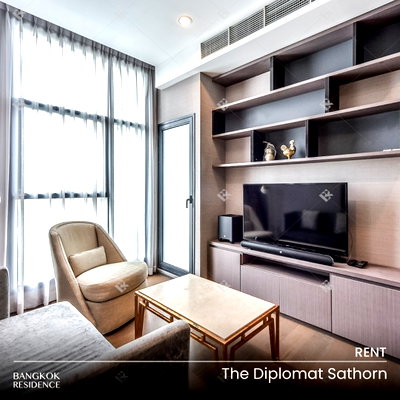 Condos for rent : Rental Condo 🌆 The Diplomat Sathorn, 1BR 45.5 sq.m. 30K ⚡ Beautiful Unit, Great Value, Near BTS Surasak 