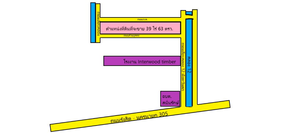 รูป ขายที่ดิน 39 ไร่ 63 ตร.ว. คลอง 12 หนองเสือ ปทุมธานี พื้นที่สีชมพู ติดถนน 4 ด้าน เหมาะลงทุน - รูปที่ 2/13