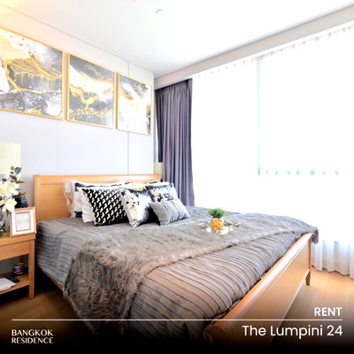 คอนโดให้เช่า : เช่าคอนโด 🌆 The Lumphini 24, 2นอน 55ตร.ม. 55k 💎 ยูนิตว่าง พร้อมนัดชม ใกล้ BTS พร้อมพงษ์ 