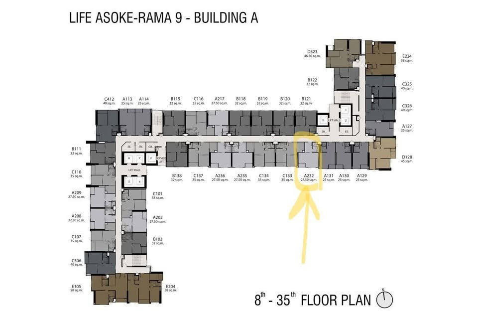 รูป 🏢 [ขาย] Life Asoke-Rama 9 (ตึก A ชั้น 8) 27.95 ตร.ม. ทิศใต้ วิวไม่บัง - รูปที่ 11/11