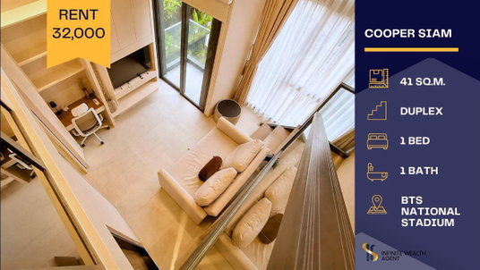 รูปภาพ ✨ Beautiful Duplex! Work, Rest, Play | Cooper Siam 1Bed 41sqm. Maximized space | Rent 32,000/mo. Don't miss out, message us today! 📲