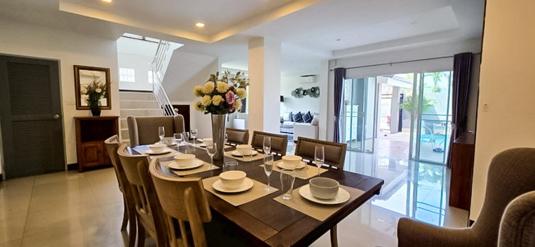 picture Pool Villa for Rent Jomtien Chaiyaphruek 4 Bedroom Private Pool - 5/16
