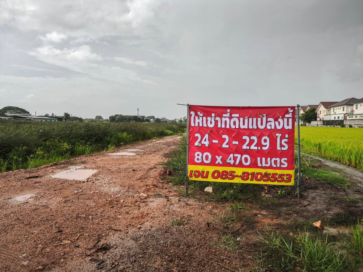 รูป ให้เช่าที่ดิน 3-30 ปี อ.ไทรน้อย 24-2-22.9 ไร่ ติดถนนคอนกรีต 4 เลน ถนนบ้านกล้วย-ไทรน้อย ทำเลดีมาก หมู่บ้านเกิดใหม่เพียบ ให้เช่าระยะยาว - รูปที่ 10/20