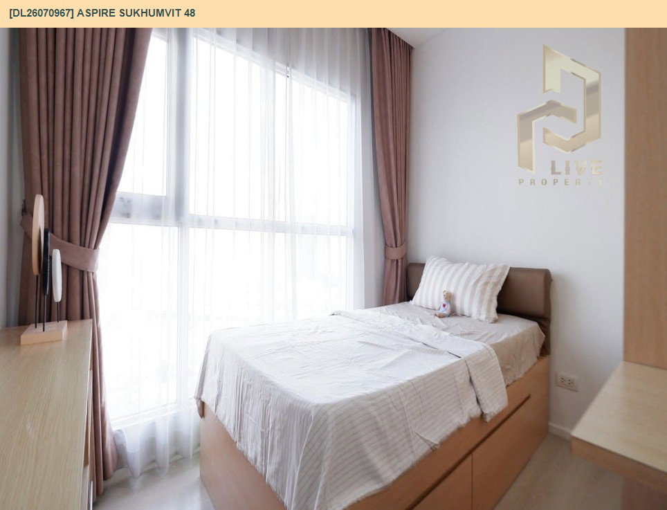 รูป DL26070967 ขายคอนโด แอสปาย สุขุมวิท 48 (Aspire Sukhumvit 48) ใกล้ BTS พระโขนง พร้อมเข้าอยู่ โทรด่วน 0653619502 LineID @952jdxxk - รูปที่ 20/25