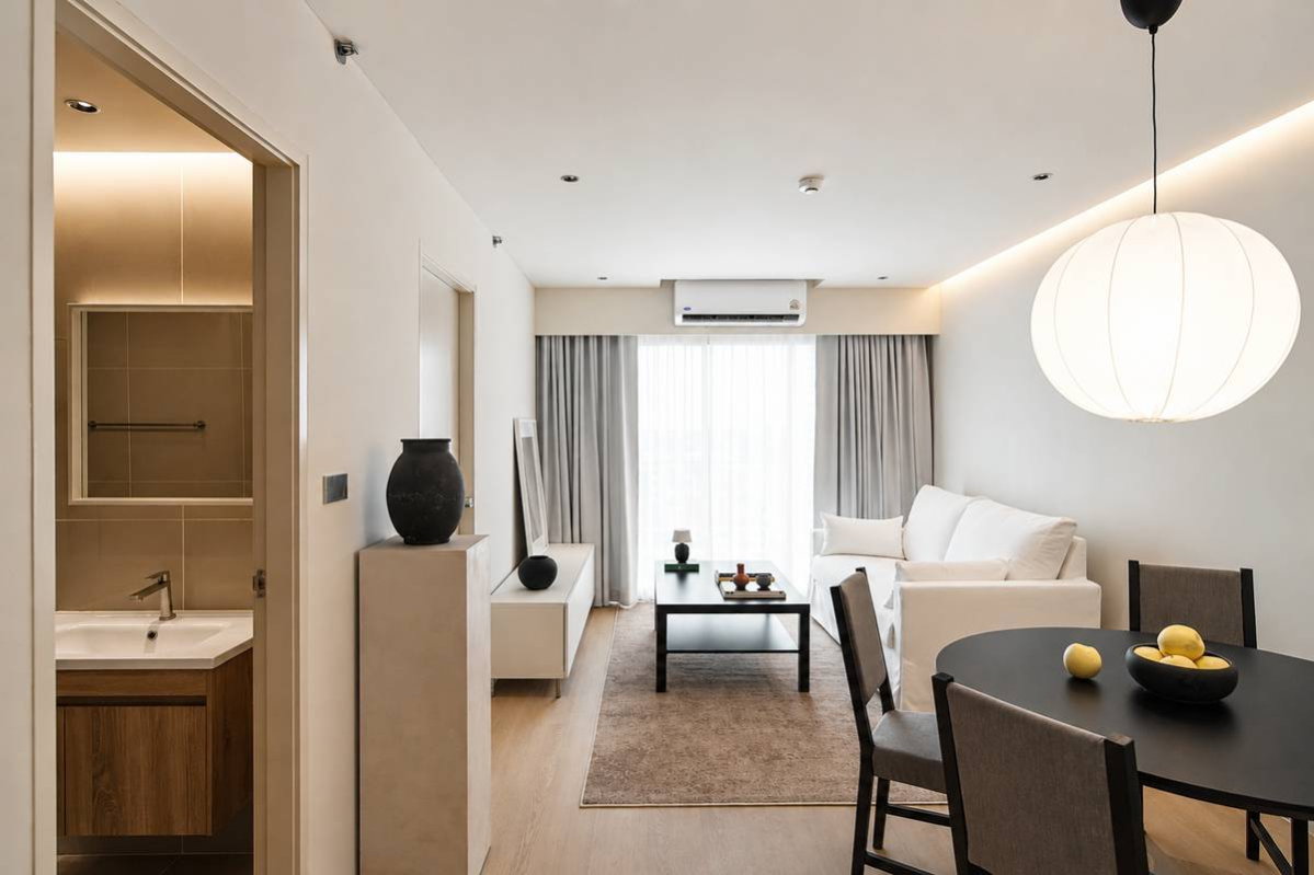 รูป  ขายคอนโด S&S Sukhumvit 101/1 ชั้น 19 รีโนเวทใหม่ 46 ตร.ม. ใกล้ BTS ปุณณวิถี และ BTS อุดมสุข พร้อมเฟอร์นิเจอร์ - รูปที่ 2/10