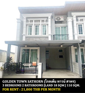 รูปภาพ FOR RENT GOLDEN TOWN SATHORN / 3 bedrooms 2 bathrooms / 18 Sqw. 110 Sqm. **21,000** CLOSE TO SKYTRAIN BTS WUTTAKAT