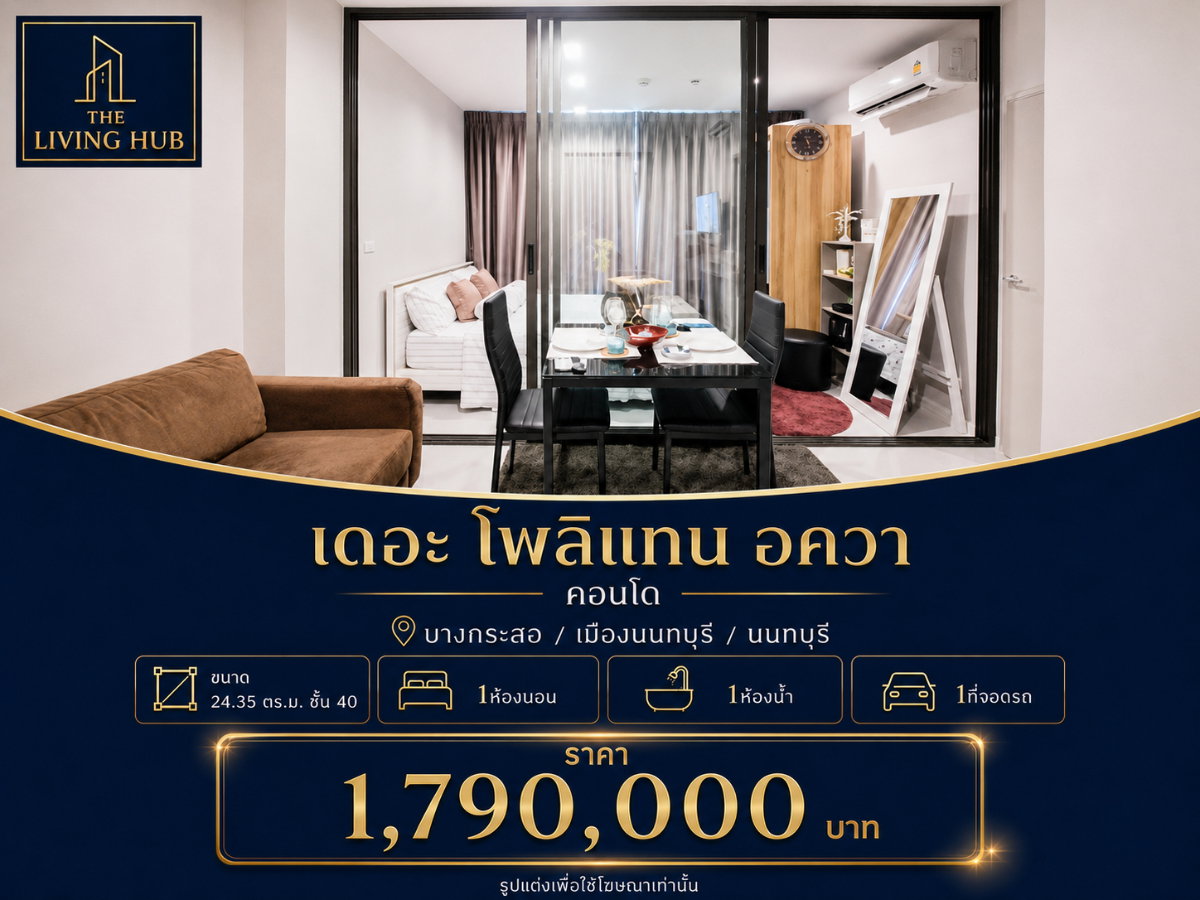 รูป 🔥 คอนโดวิวสูง ชั้น 40 ใกล้ MRT เพียง 1.79 ล้านบาท! 🔥 - รูปที่ 1/10