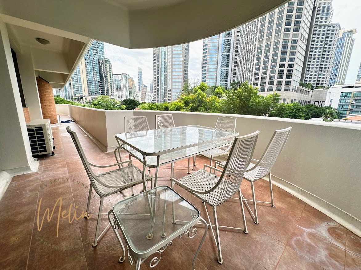 รูป ให้เช่า Ruamrudee Penthouse (ร่วมฤดี เพนท์เฮ้าส์) 3 นอน 3 น้ำ ใหญ่พิเศษ 295.13 ตร.ม. ระเบียงกว้างมาก วิวโล่ง ใกล้ BTS เพลินจิต - รูปที่ 2/23