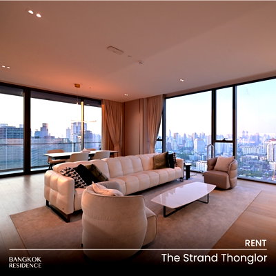 คอนโดให้เช่า : เช่าคอนโด 💎 The Strand Thonglor 3นอน 185ตร.ม. 350K 💎 Rare! ห้องวิวสวย มีเพียงห้องเดียวในตลาดเท่านั้น! ใกล้ BTS ทองหล่อ 