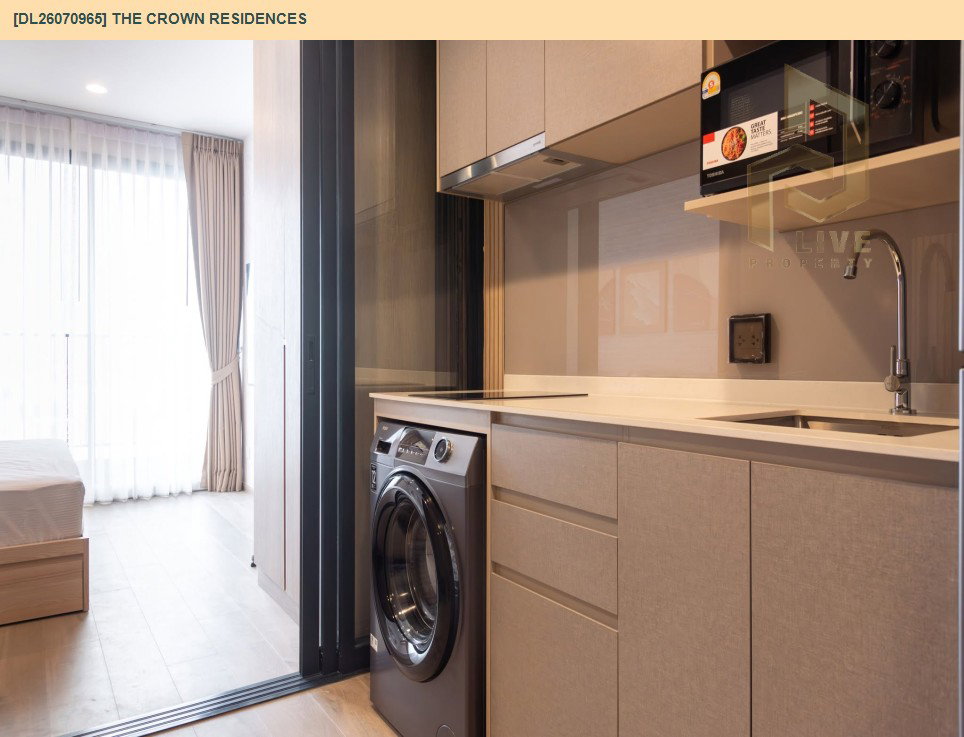 รูป DL26070965 ให้เช่าคอนโด เดอะ คราวน์ เรสซิเดนท์เซส (The Crown Residences) ใกล้ - พร้อมเข้าอยู่ โทรด่วน 0638692663 LineID @952jdxxk - รูปที่ 3/7