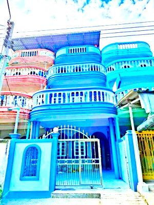 Townhouses for rent วิทยาลัยเทคนิคราชสิทธาราม : Near Bangkok 8 International Hospital 650 m. Ekkachai 88-98 Townhouse, 4 floors, 4 bedrooms, 4 bathrooms, Sarasas Witaed Bang Bon School location 1.7