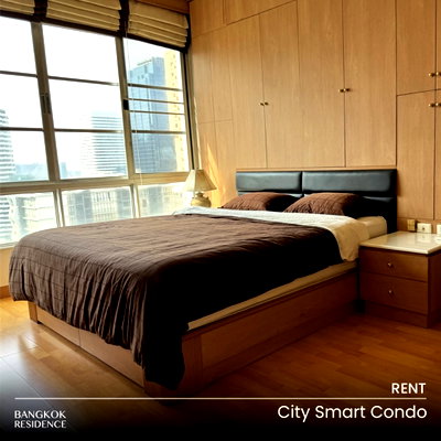 Condos for rent : Rental Condo 🌃 Citi Smart Condo, 2BR 78.5 sq.m. 40K 🌠 Beautiful High Floor Unit, Nice View, Near BTS Asok 