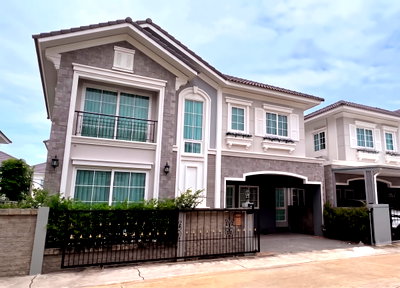 Houses for rent Bangkok : 📢 House for rent, Golden Neo Bangna-Suan Luang project, 38 sq.wah, 4 bedrooms, 3 bathrooms, 2 parking spaces, only 30,000 baht per month.