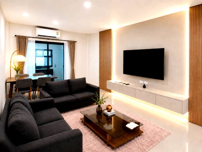 Houses for rent Mega Bangna : P0814/[For Rent] Pleno Sukhumvit–Bangna 4 | Rare 4BR / 3BA Townhome | Mega Bangna Location | Fully Furnished & Extensively Extended | 69,000 THB/month