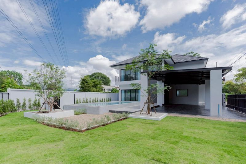 รูป 🏡 บ้านเดี่ยวพูลวิลล่า 2 ชั้น พร้อมสระว่ายน้ำส่วนตัว #พิกัดสันกลาง T. 063-6649056 - รูปที่ 2/20