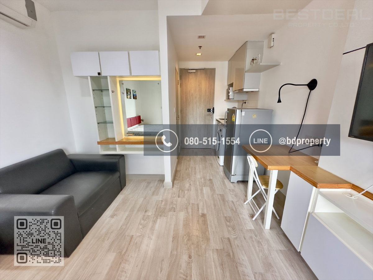 รูป Bestdeal ให้เช่า Studio 22ตรม.ราคา 13,500/เดือนเท่านั้น เฟอร์นิเจอร์และเครื่องใช้ไฟฟ้าครบ “IDEO MOBI RAMA 9” ใกล้MRT และ เซ็นทรัลพระราม 9 เพียง 80 ม. - รูปที่ 1/11