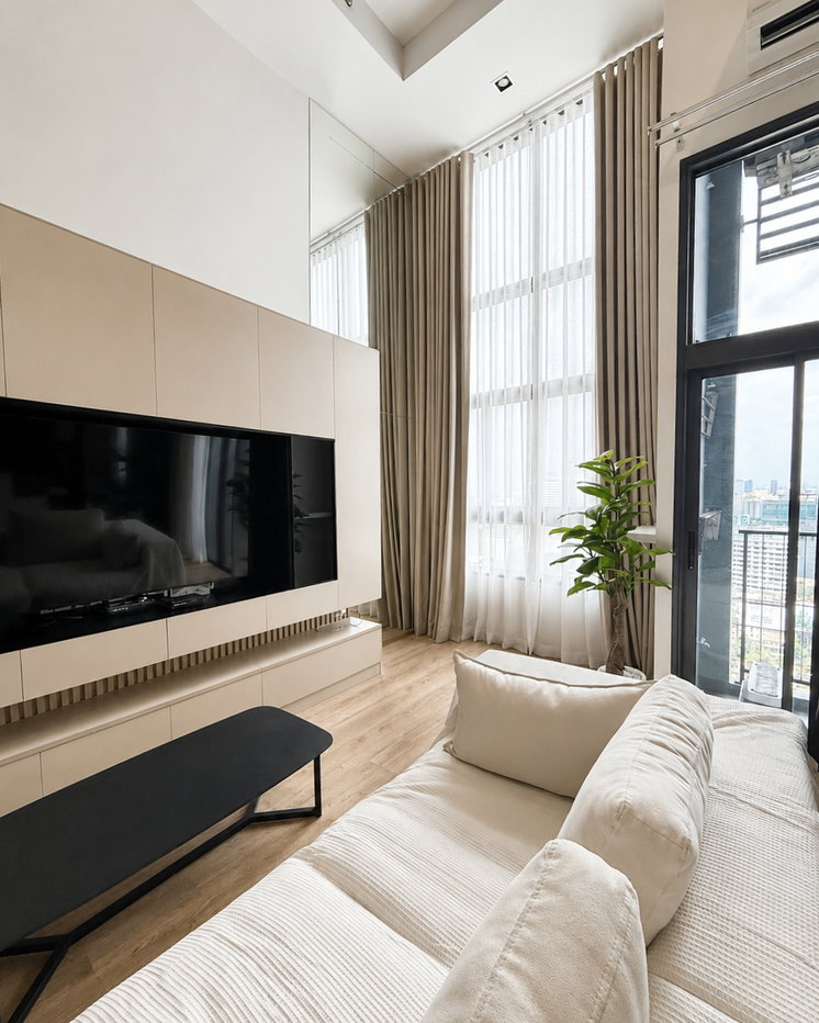 picture High Floor Near MRT 🏙️(For Rent) IDEO Rama 9-Asoke 💵29,000 THB (Duplex-Loft, 38 Sqm) - 3/8