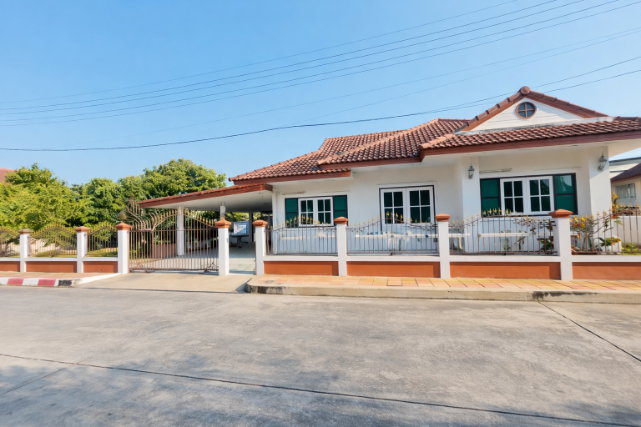 บ้านยิ่งรวย สุพรรณบุรี บ้านเดี่ยวชั้นเดียว สวย พร้อมอยู่ บรรยากาศดี