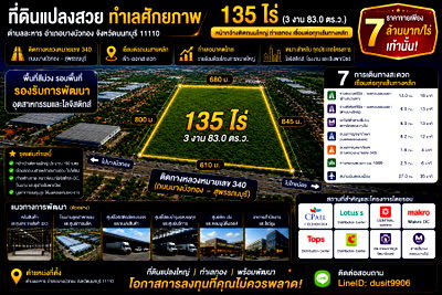 ขายที่ดิน : ขายด่วนที่ดินทำเลทอง ศักยภาพสูง ติดถนนเส้นหลัก บางบัวทอง นนทบุรี