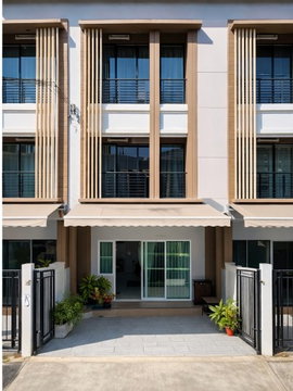 Townhome, 3 floors, 3 bedrooms, 3 bathrooms, size 16.5 sq m, 200 sq m, near Big C, Kanlapapruek, 1 km., Saengfa Market, Thanubri Shrine, Thet Thai,