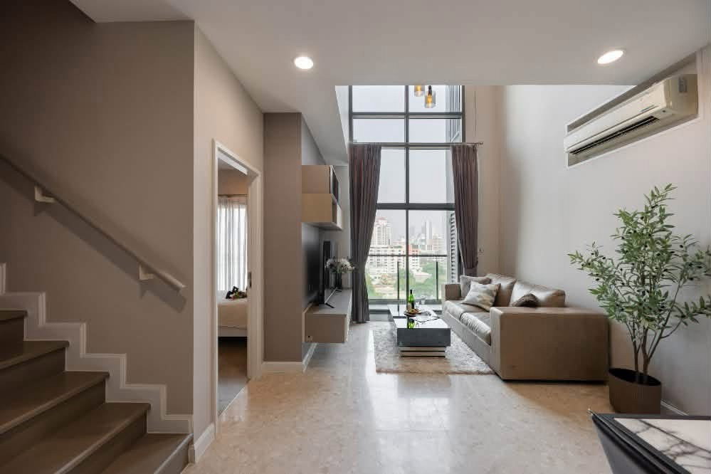 รูป ME2500380 ให้เช่าคอนโดห้อง Duplex 2 ชั้น เพดานสูง The Crest สุขุมวิท 34 ใกล้ BTS ทองหล่อ - รูปที่ 4/5