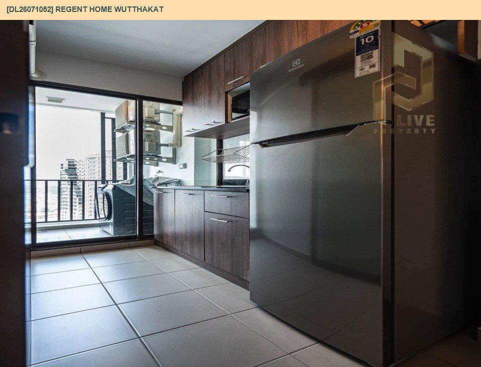รูป DL26071052 ให้เช่าคอนโด  รีเจ้นท์ โฮม วุฒากาศ (Regent Home Wutthakat) ใกล้ BTS วุฒากาศ พร้อมเข้าอยู่ โทรด่วน 0614453194 LineID @952jdxxk - รูปที่ 8/13